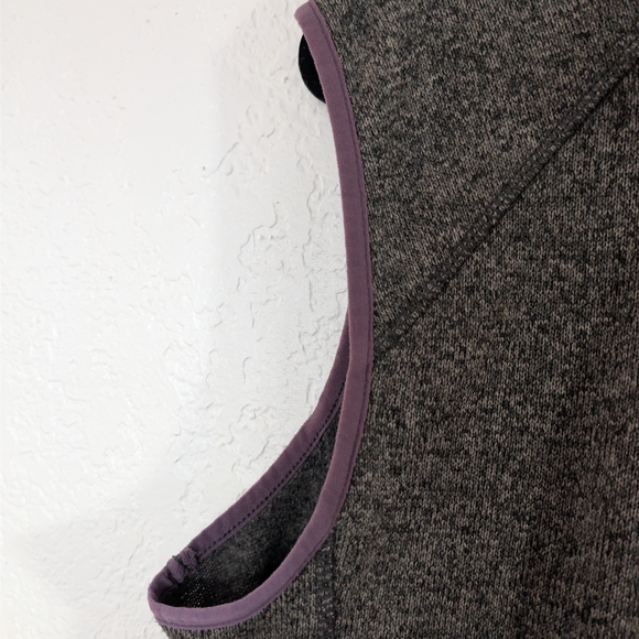 Eddie Bauer Fleece Lined Heather Grey Men's Zip Up Vest SZ L Outdoors Hiking - Picture 5 of 8